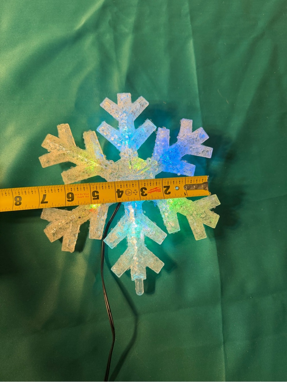 LED Snowflake Holiday Light - Clear Multi-Color - Picture 2 of 3